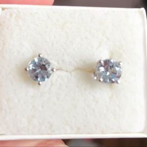 Blue Topaz earrings in sterling silver!